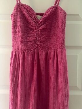 l*space Pink Textured Ruched Top